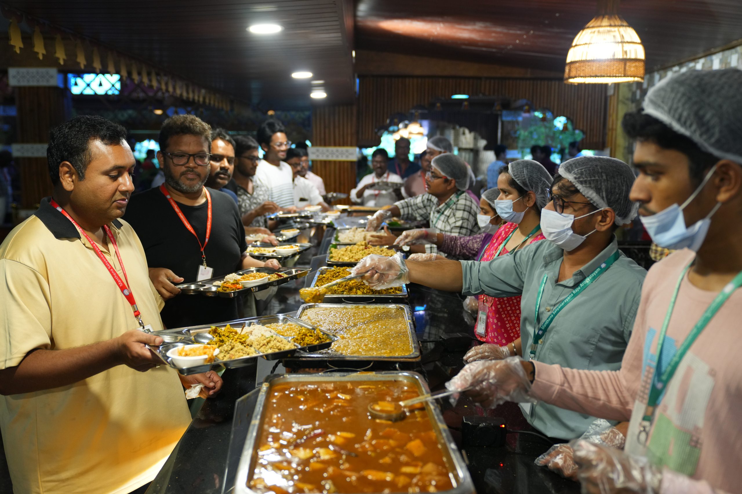 Dining hall at Manthena Trust